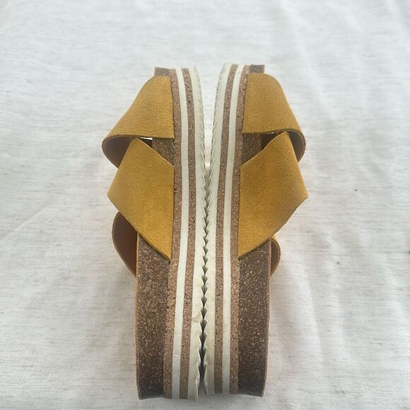 Yokono Suede Crisscross Slip on Platform Sandals 8 - Picture 4 of 6